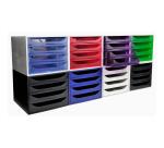 ECOBOX Schubladenbox mit 4 Schubladen - Schwarz