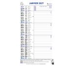 Calendrier bloc mensuel avec feuillets détachables sans support 15,5 x 28,5 cm 2027