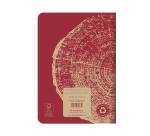 FOREVER PREMIUM Stapled Notebook 100% Recycled A5 96 Lined Pages White Recycled Paper 90 g - Brick Red