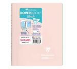 Koverbook Blush spiraalgebonden schrift A5 80 blad gelijnd ondoorzichtige bicolore wraparound polypropyleen omslag - Poederroze/ Watermunt