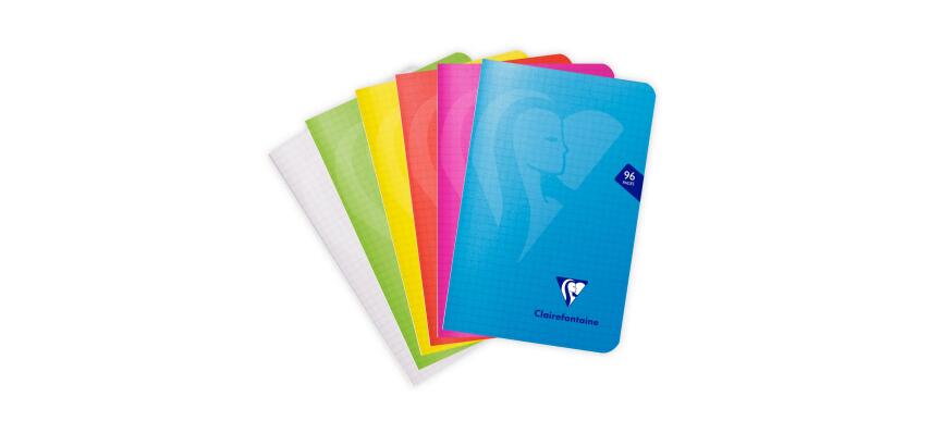 Carnet piqué Mimesys 11x17cm 96 pages petits carreaux Couleur aléatoire - Assortis