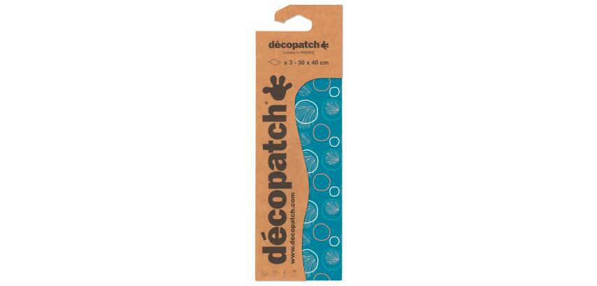 Pochette 3 Feuilles Identiques Ref 858 - Bleu