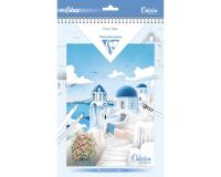 ODELIA, Bloc de coloriage multi-techniques de 20 feuilles A4 250g, Les villes