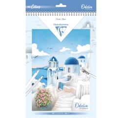 ODELIA, Bloc de coloriage multi-techniques de 20 feuilles A4 250g, Les villes