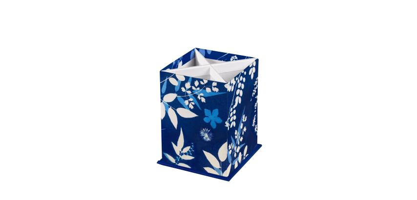 Clairefontaine Cyanotype Pencil Pot - 8.5 x 8.5 x 11 cm
