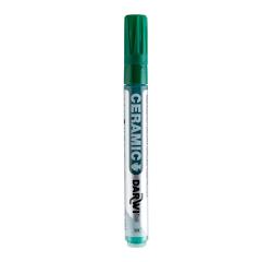 DARWI Kalte Keramikfarbe, Marker 2mm Spitze, Inhalt 6ml, Dunkelgrün - Tannengrün