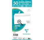 Paquet de 50 Enveloppes Blanches DL-110x220mm - Auto-Adhésives - 80g/m2 - Caisse de 2000 enveloppes. - Blanc