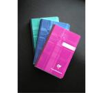 Carnet brochure dos toilé 9x14cm 96 feuilles lignées couleur aléatoire