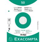 100er Packung Karteikarten - kariert gelocht - 170x220mm - Weiß