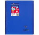 Cahier reliure intégrale enveloppante Koverbook A4+ 160 pages ligné sans marge détachables perforé 4 trous couverture polypropylène transparent - Assortis
