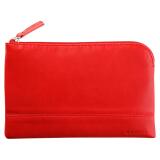 Rhodiarama pochette zippée en simili cuir - taille S (11x17 cm) - Coquelicot