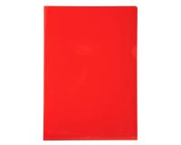 Etui carton de 100 pochettes coin PVC lisse haute résistance 13/100e - A4 - Rouge