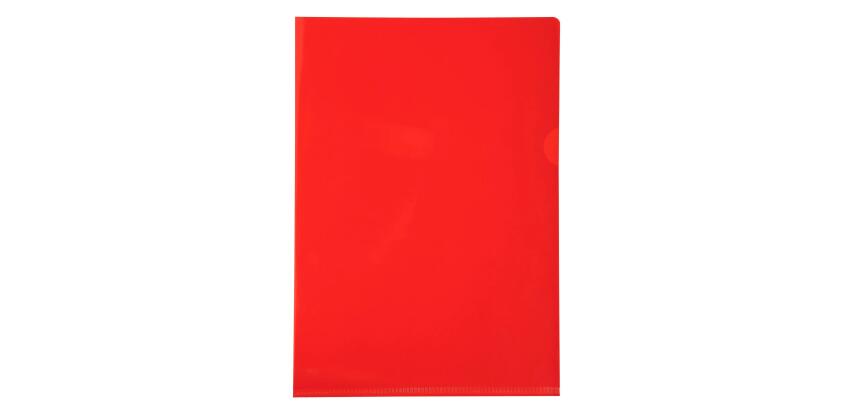 Packung mit 100 Aktensichthüllen aus glattem und festem PVC 130µ, für Format DIN A4 - Rot