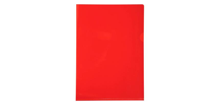 Pk 100 Cut Flush Fldr PVC A4 0.13mm - Red