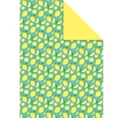 DECORATIV', Paquet de 25 feuilles 160g/m2 au format 21x29,7cm - Fraîcheur citron 2 - Multicolore