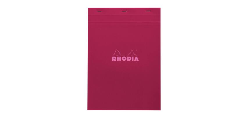 Rhodia gehefteter Block, COULEURS N°18 A4, 80 Blatt kariert 80g, mikroperforiert - Pflaume