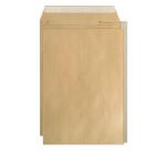 Boite de 100 Pochettes Kraft Adour Brun avec Dos Rigide en Carton C4-229x324 mm - Auto-Adhésives - 90g/m2 - Brun