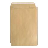 Boite de 100 Pochettes Kraft Adour Brun avec Dos Rigide en Carton C4-229x324 mm - Auto-Adhésives - 90g/m2 - Brun