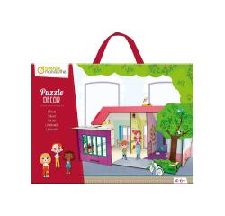 Puzzle Décor, L'école - Multicolore
