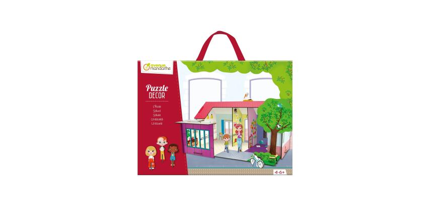 Dekorpuzzle, Schule - Mehrfarbig