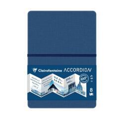 Accordion Boek accordeonboek 9F A5 300g - Blauw