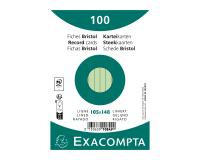 Fichas de cartulina bristol 205 g/m2 - Rayado - 105x148 mm - Verde