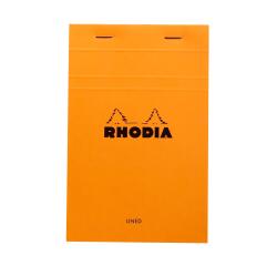 Bloc agrafé Rhodia N°14 11x17 cm 80 feuillets ligné 80g - Orange