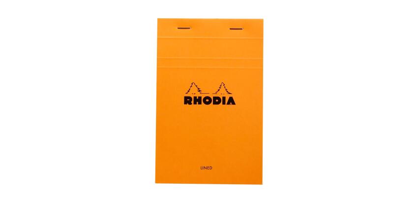 Bloc agrafé Rhodia N°14 11x17 cm 80 feuillets ligné 80g - Orange