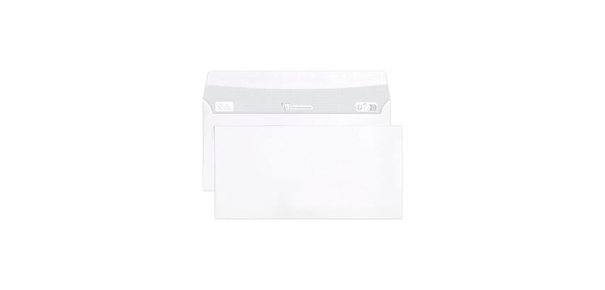 Boite de 500 Enveloppes Blanches DL- 110x220mm - Auto-Adhésives - 90g/m2 - Blanc