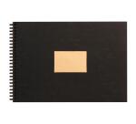 Spiralalbum/Skizzenblock, braunes Kraftpapier, A4, 60 Blatt, 90g - Schwarz