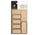 Black rectangle kraft adhesive label - Black
