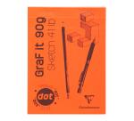 GraF'it dot bloc agrafé 80F A5 90g - Aléatoire