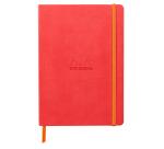 Rhodiarama carnet souple A5 160 pages ligné papier ivoire 90g fermeture élastique - Corail