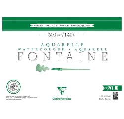 Fontaine bloc collé 4 côtés 20F 26x36cm 300g grain torchon