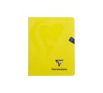 Clairefontaine schrift mimesys voor ft A5, 72 bladzijden, kaft in PP, geruit 5 mm, geassorteerde kleuren