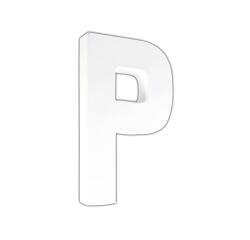 Letter 20,5cm, P. - Wit