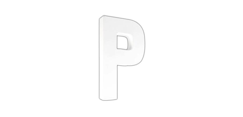 Lettre P 20,5cm - Blanc