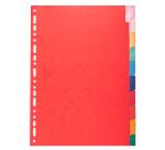 Exacompta - 10 Pre-Punched Dividers - A4 - 225gsm Genuine Pressboard