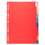 Intercalaires Carte lustrée 225 g avec onglets renforcés - 10 positions - A4