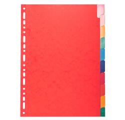 Tabbladen glanskarton 225g met geplastificeerde gekleurde tabs - 10 tabs - A4