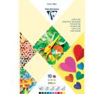 PAPIER COULEUR, Bloc de 10 feuilles 270g/m2 au format 21x29,7cm - Assortiment