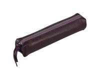Lawrence CUIR Trousse SLIM 19,5x2,5x4 cm Aubergine