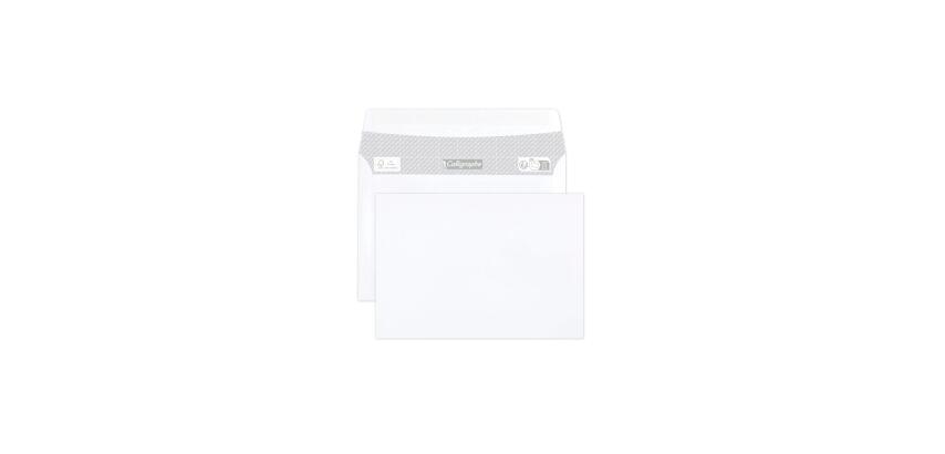 Weiße Briefumschläge haftklebend C6 114x162mm, 80g, Kartonbox mit 500 Stück - Weiß