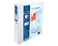 Classeur 2 anneaux cartonné Exacompta Kreacover® personnalisable A4 maxi - Dos 7,5 cm blanc