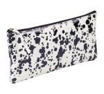 COSMICUIR CUIR Lisse Trousse plate 22x11 cm Bleu foncé