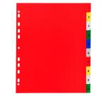 Intercalaires imprimés numériques PP couleurs 12/100e - 10 positions - A4+ - Assorties vives