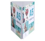 Triangle Stand up sign holder A5 portrait Office - Crystal