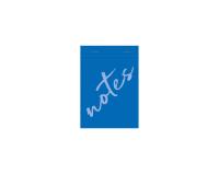 Bloc de bureau Notes agrafé en-tête A7 100 feuilles petits carreaux 60 g - Bleu clair