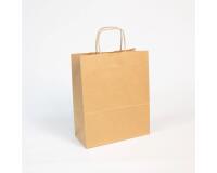 Paq.25 sacs kraft brun vergé, 22x10x27cm - Kraft