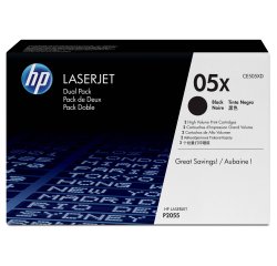 HP 05X Original Negro 2 pieza(s)